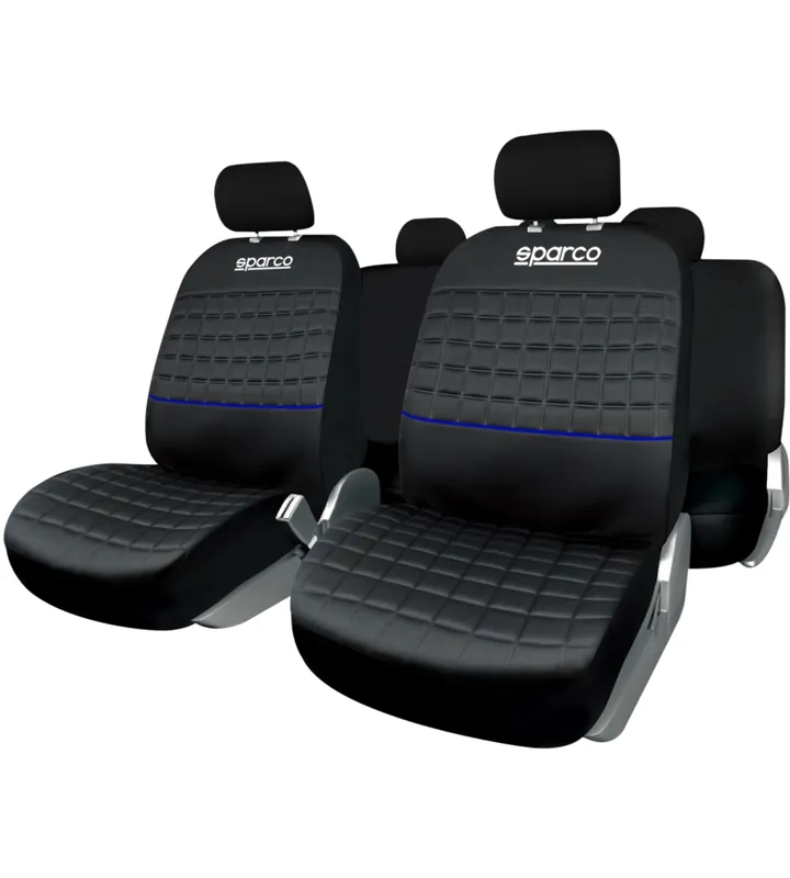 Set universale spc1042 coprisedili auto completo nero/blu Offerta Del Giorno