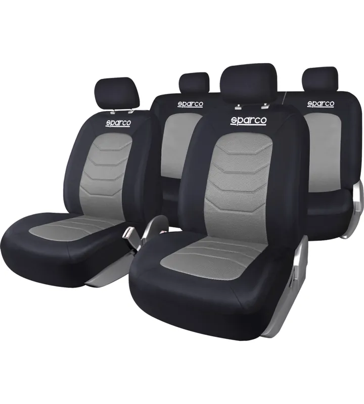 A Buon Prezzo Set completo spc1019 coprisedili auto universali nero e grigio righe