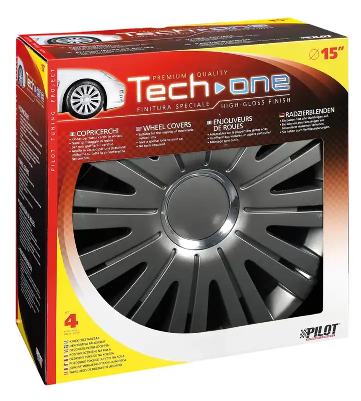 Copricerchi per auto active grafite - ø 15" pilot 31562 Novità