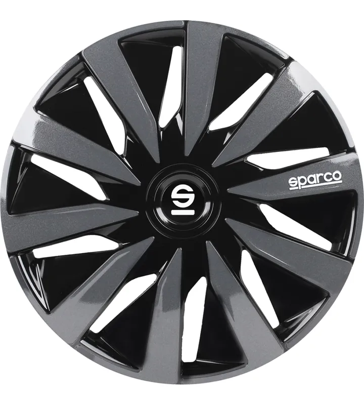 Set 4 copricerchi auto sparco "lazio" nero/grigio, 13" pollici - spc1391bkgr Promozione Esclusiva