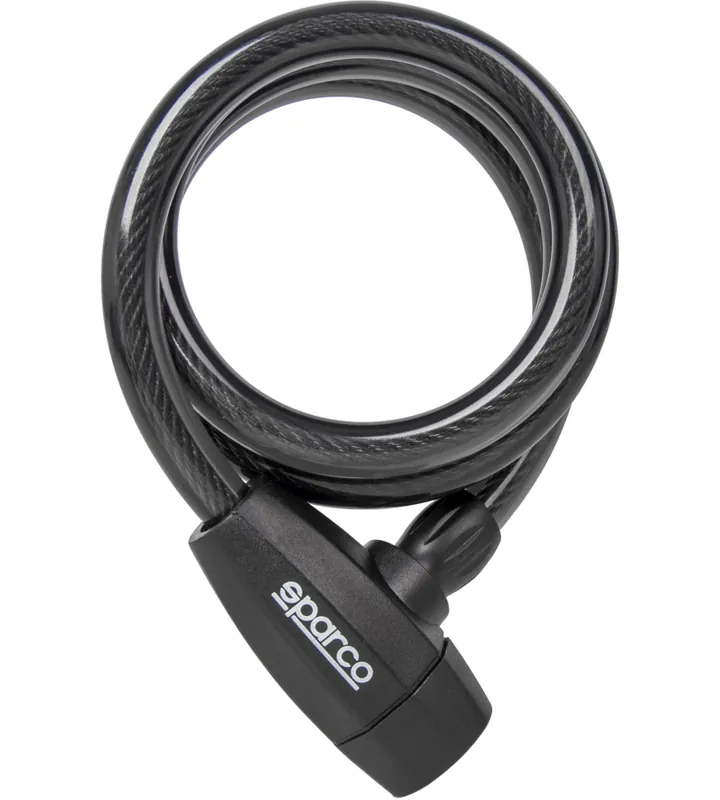 Lucchetto morbido per bicicletta sparco nero con serratura Professionale