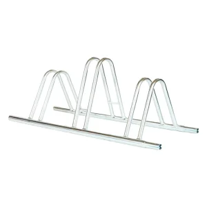 Rastrelliera portabici a 3 posti in ferro zincato con passaruota 5 cm 95x38x35/40 cm Bestseller