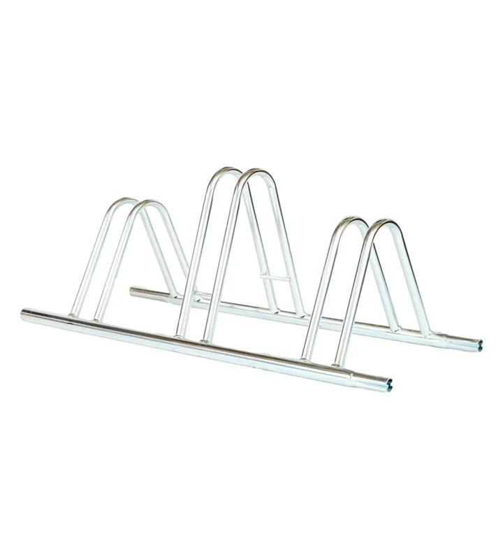 Rastrelliera portabici a 3 posti in ferro zincato con passaruota 5 cm 95x38x35/40 cm Bestseller