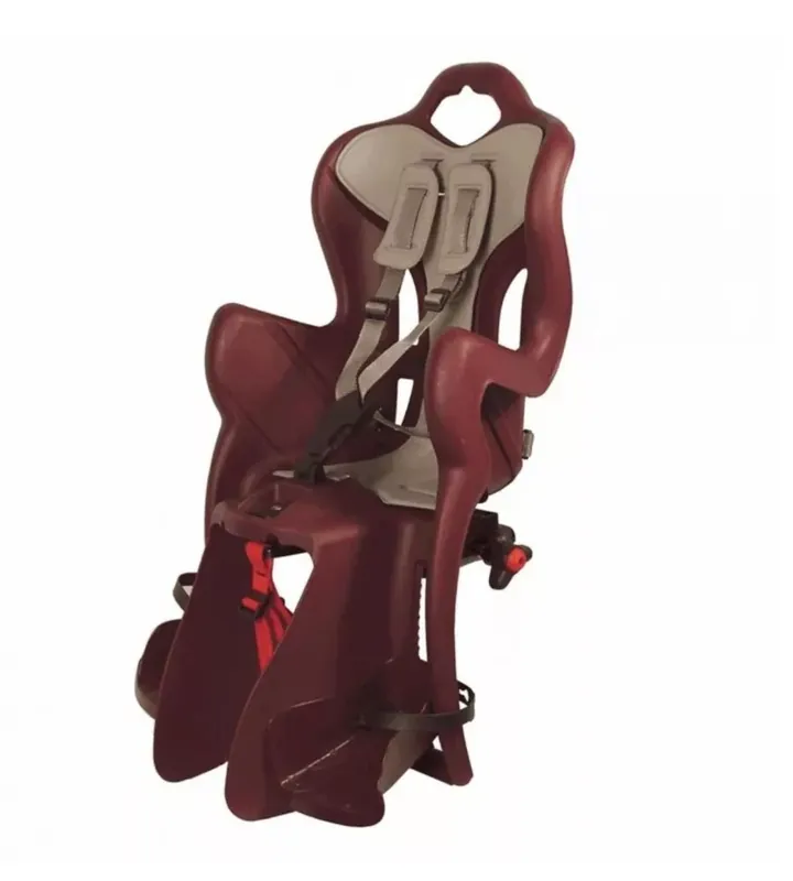 Seggiolino per bici posteriore bellelli "b-one" attacco al portapacchi con cuscino rosso, portata massima 22 kg Offerta