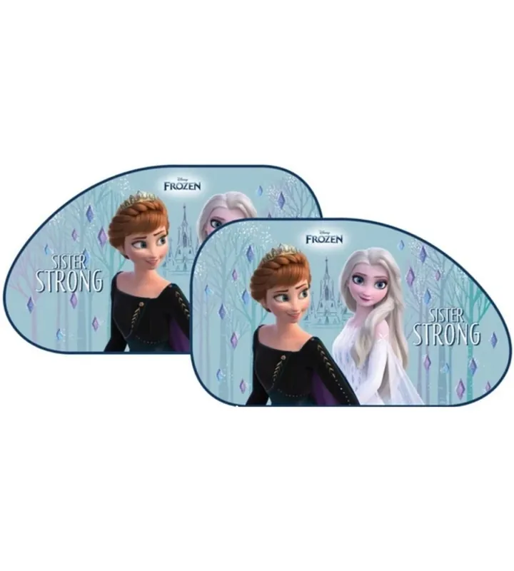 Affare Coppia tendine auto laterali trapezio "frozen ice" 65x38 cm