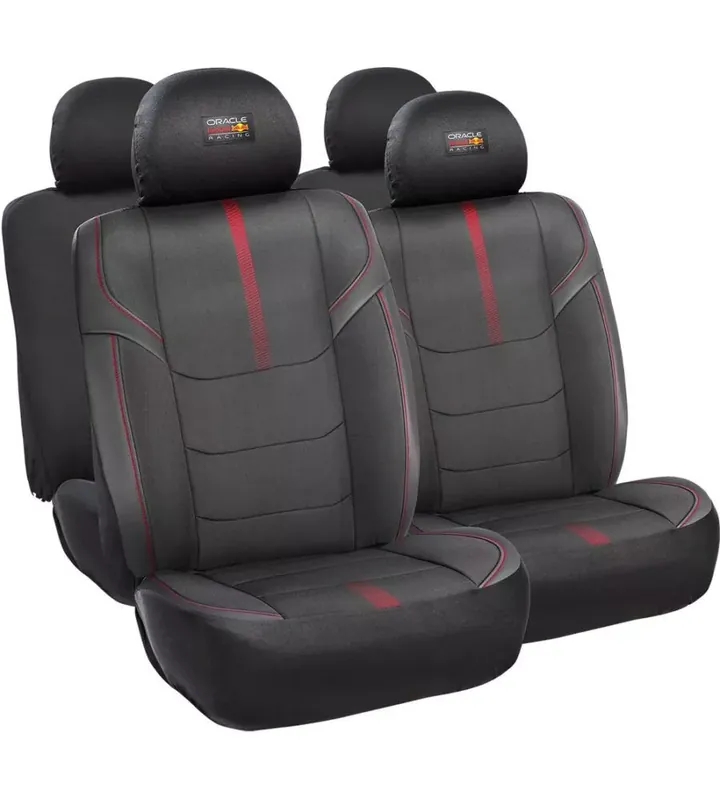 Occasione Set 4 pezzi coprisedile auto redbull "powerbar" nero e rosso