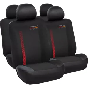 Compra Adesso Set 4 pezzi coprisedile auto redbull "powerbar" nero e rosso