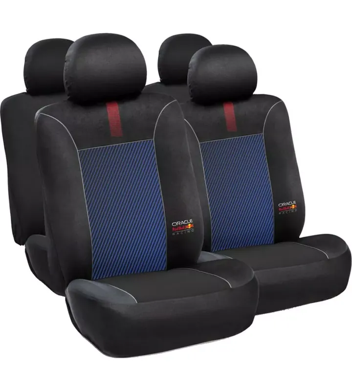 Spedito Oggi Set 4 pezzi coprisedile redbull "blended lines" nero e rosso