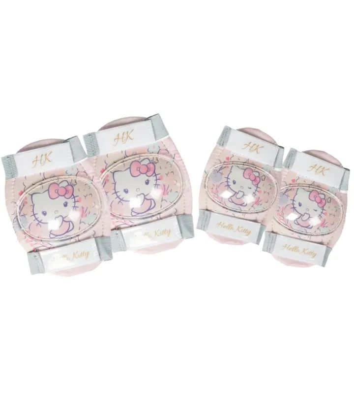 Kit di protezione "hello kitty" con 2 gomitiere e 2 ginocchiere Economico