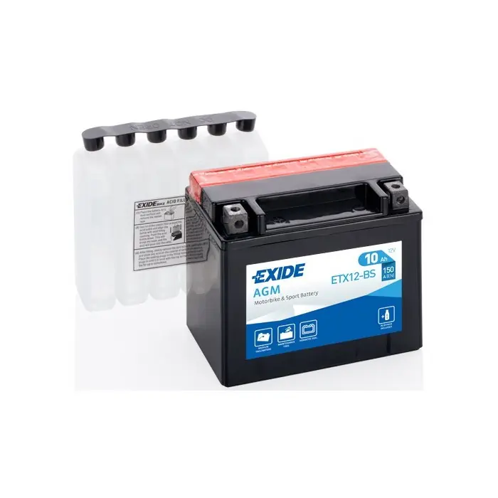 Ordina Subito Batteria Moto e Scooter Exide Bike ETX12-BS AGM 12V 10Ah-150A