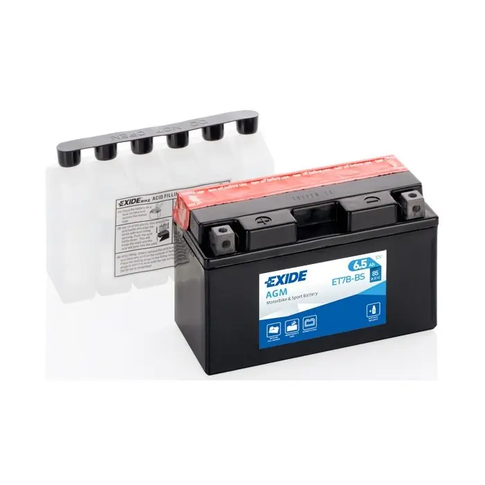 Batteria Moto e Scooter EXIDE BIKE ET7B-BS AGM 12V 6.5A-85A Promo Stagionale