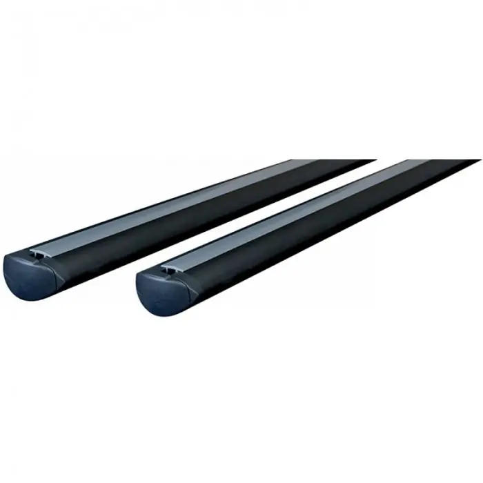 Di Tendenza Set barre portatutto Menabo-Delta con piede in alluminio nero misura M