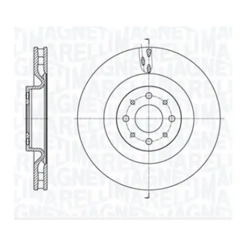 Nuovo Arrivo 361302040532 MBD0532 MAGNETI MARELLI - COPPIA 2 DISCHI FRENO LANCIA 51817217 51822658 51857309