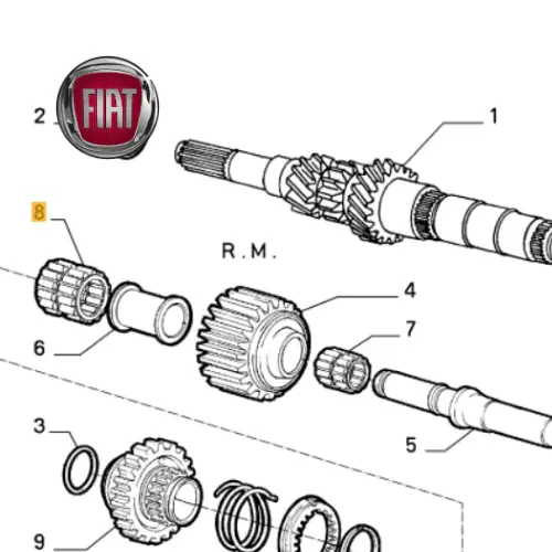 Compra Oggi Stesso 55180905 FIAT - GABBIA A RULLI RUOTISMI RETROMARCIA ORIGINALE ALFA ROMEO 46750045