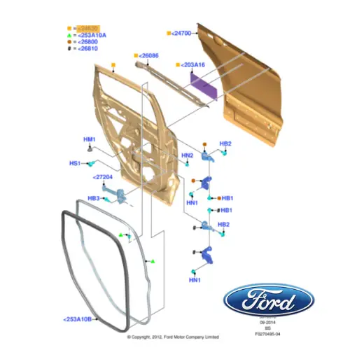 2413516 2032833 FORD - PORTIERA POSTERIORE SINISTRA FORD KUGA Ultime Pezzi