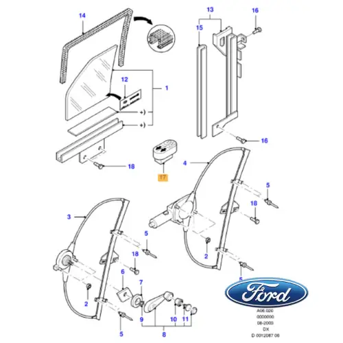 1107243 FORD - INTERRUTTORE ALZACRISTALLO COMANDO FINESTRINO LATO PASSEGGERO Esclusivo