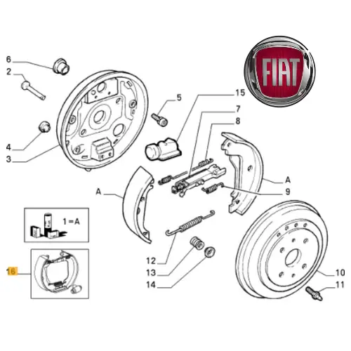 71740713 FIAT - KIT GANASCE PREMONTATE CON CILINDRETTI 9948202 Quantità Limitata