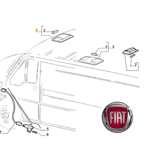 5946567 FIAT - PLAFONIERA FIAT DUCATO PE 1306295080 Professionale
