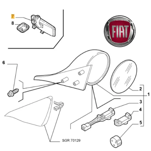 Popolare 156016665 FIAT - SPECCHIO RETROVISORE ALFA ROMEO 156 153977000