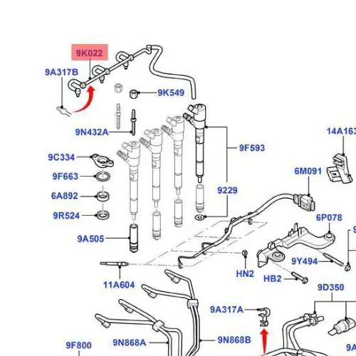 Compra Online 1346471 FORD - KIT TUBI DI RITORNO CARBURANTE INIETTORI ORIGINALE