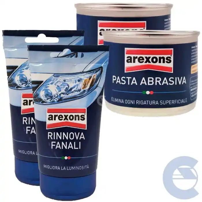 Scelto Dai Clienti Arexons Mirage Pasta Abrasiva 150ml + Rinnova Fanali Auto Moto Camion 2x