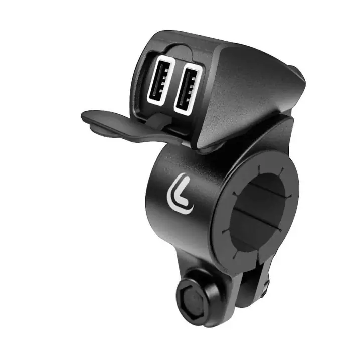 Usb Fix Trek Doppio Caricatore Usb Resistente All'acqua Fissaggio A Manubrio Ultra Fast Charge 5400 Ma 12/24v Nuova Collezione