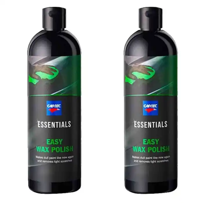 Rimuovi Graffi Leggeri Opacità Imperfezioni Carrozzeria Auto - Cartec Essentials Easy Wax Polish 2 Pezzi X 500ml Nuovo Arrivo