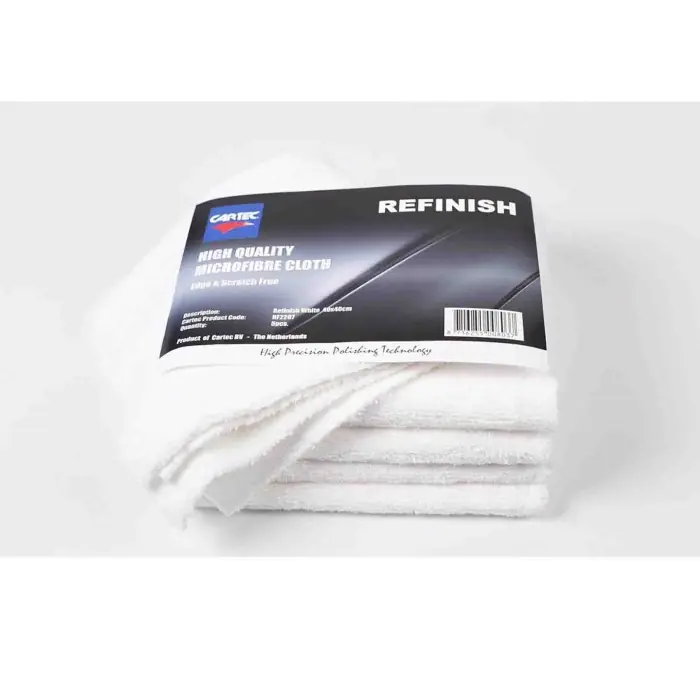 Offerta Speciale Cartec - Panni Microfibra Ultrasoft Bianco - Taglio Laser - Lucidatura Auto 5 Pezzi