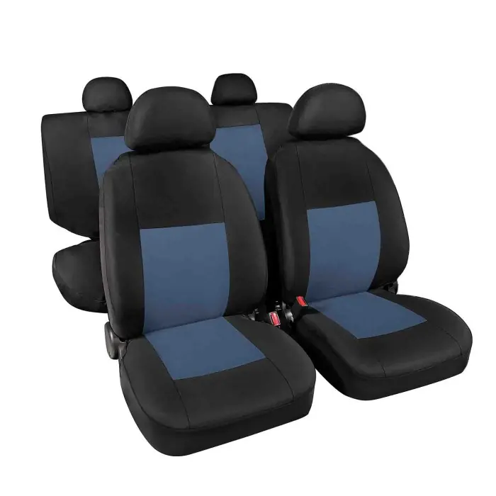 Promozione Classic Set Fodere Coordinate In Jacquard Avio/nero Coprisedili Set Completo Coprisedili