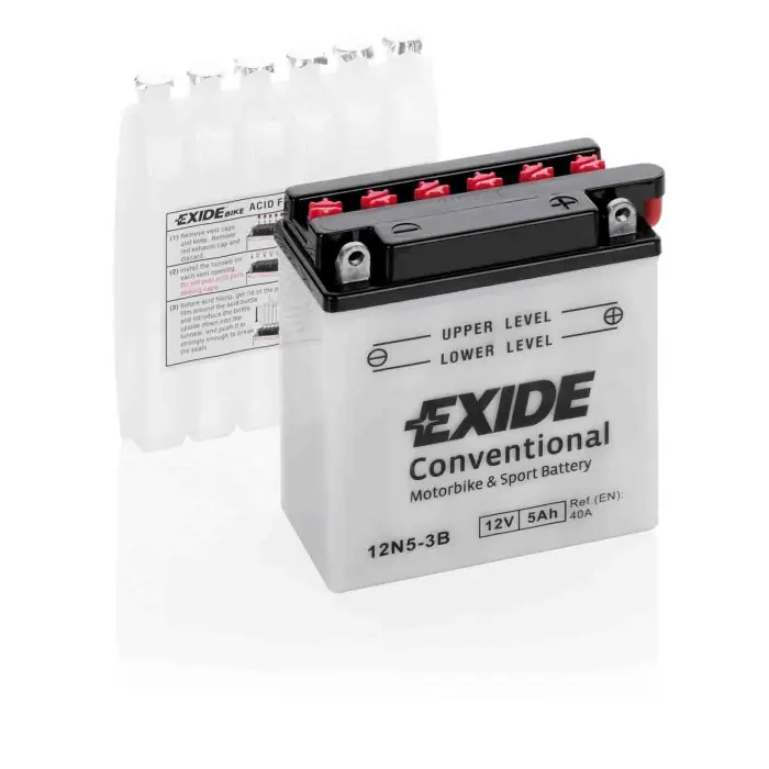 Batteria 12v Exide Bike Conventional 5 Ah 40 A Fx 110 Midas-saxon Fun / Tour-sv 125-t 200, Tc 200 Exide Bike Batterie Per Moto Solo Oggi