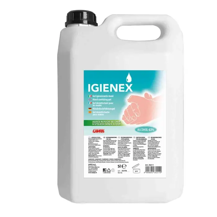 Direttamente Dal Produttore Igienex Gel Igienizzante Mani 5 L Igienizzanti E Protezioni Igiene E Protezione