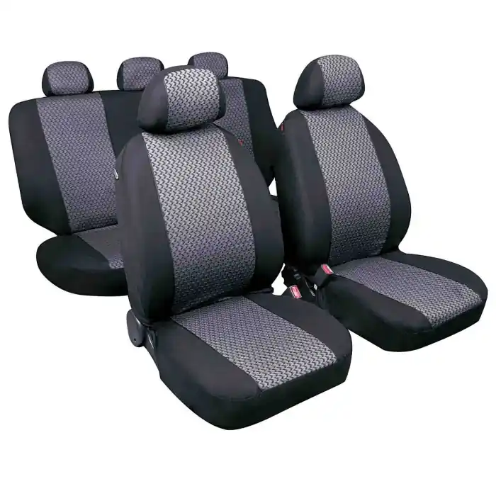 Popolare Diago Set Fodere Coordinate In Jacquard Grigio Coprisedili Set Completo Coprisedili