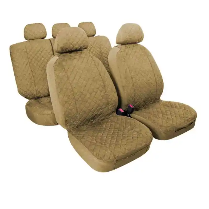 Compra Adesso Miky Set Fodere Coordinate In Microfibra Beige Coprisedili Set Completo Coprisedili