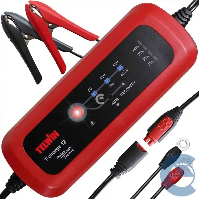 Economico Telwin T-charge 12 6v-12v 807567 Caricabatteria E Mantenitore Di Carica