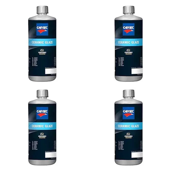 Cartec - Ceramic Glaze - Rivestimento Protettivo, Trattamento Ceramico Nanotecnologico E Idrofobico Per Carrozzeria Auto 4 Pezzi Bestseller