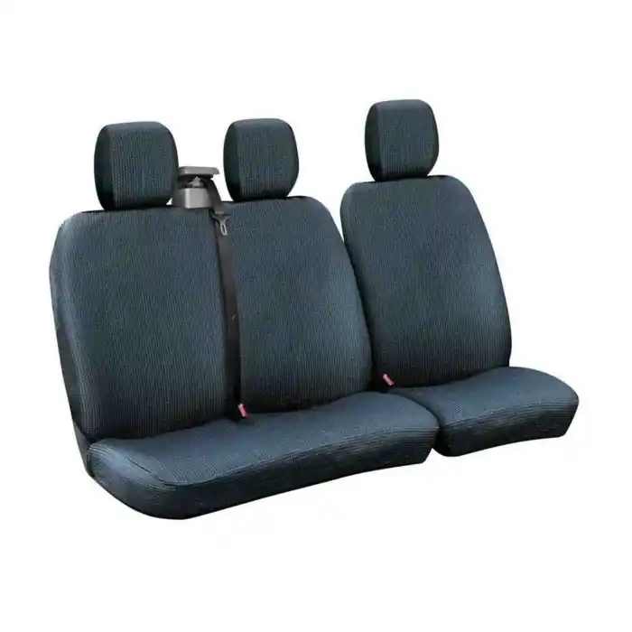 Dots 2 Set Fodere Per Furgone Con Avvolgicintura Nero/blu Set Fodere Per Furgone Con Avvolgicintura Coprisedili Per Furgoni Super Prezzo