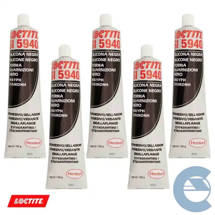 A Buon Prezzo Loctite Si 5940 Silicone Guarnizioni Nero 5 Pezzi X 100 Ml Sigillante Multiuso