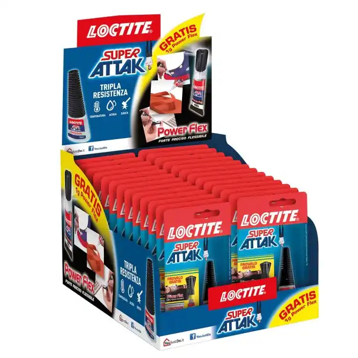 Loctite Super Attak Professional 5 5 G Display 24 Pz Adesivi Professionali Nuova Collezione
