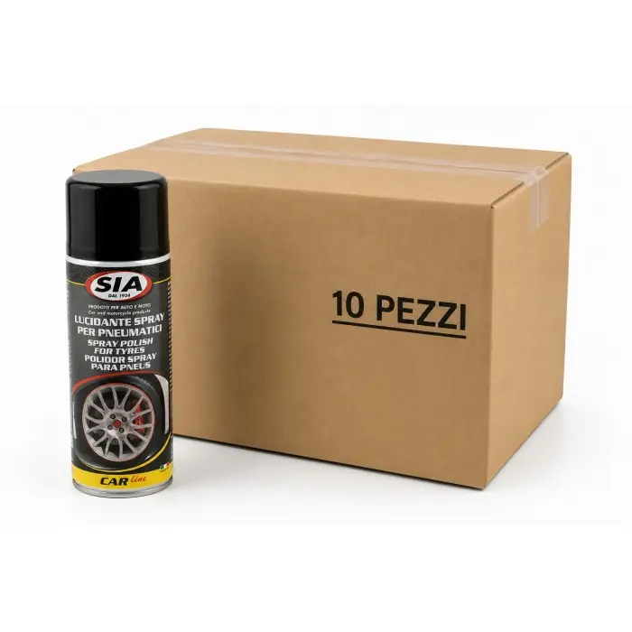 Prezzo Conveniente Sia 8548 Nero Gomme Lucidante 10 Pezzi X 400 Ml Spray Per Pneumatici. Protegge E Ravviva Il Colore Dei Pneumatici Preservandoli