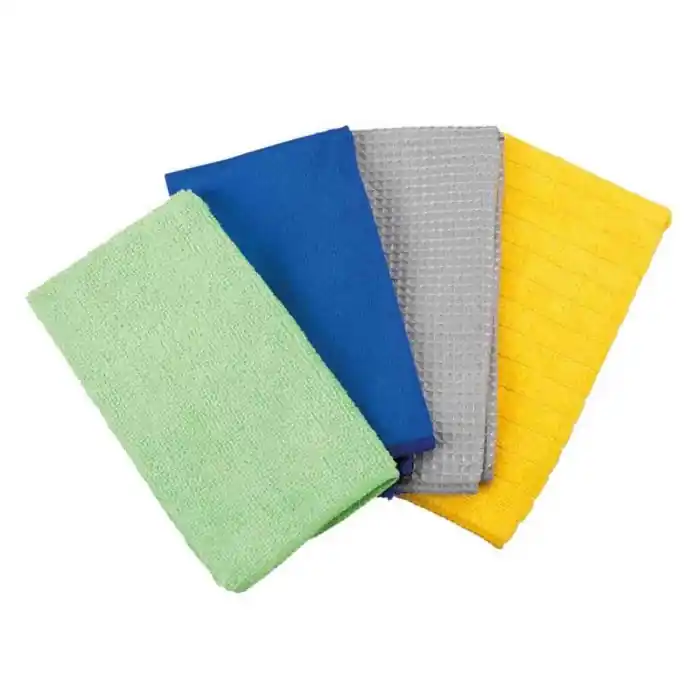 Set 4 Panni Assortiti In Microfibra 40x30 Cm Panni Lavaggio Offerta Del Giorno