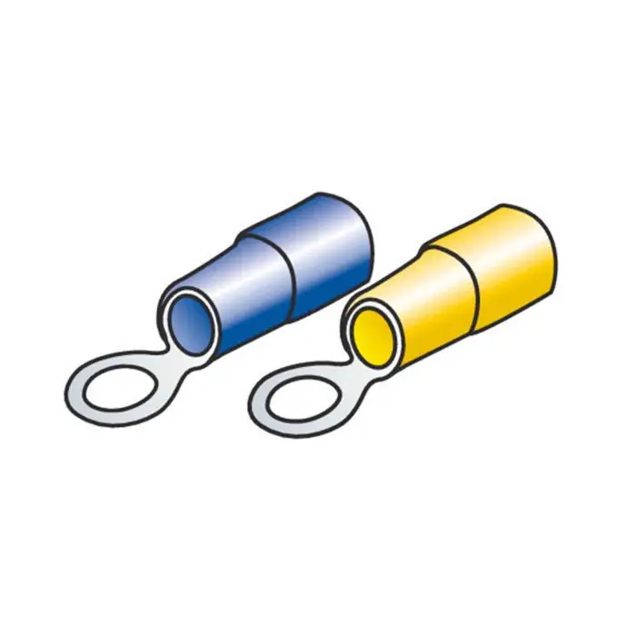 Must-Have Kit 40 Terminali Capicorda Ad Anello Giallo/blu Kit Terminali Capicorda Cablaggio Elettrico