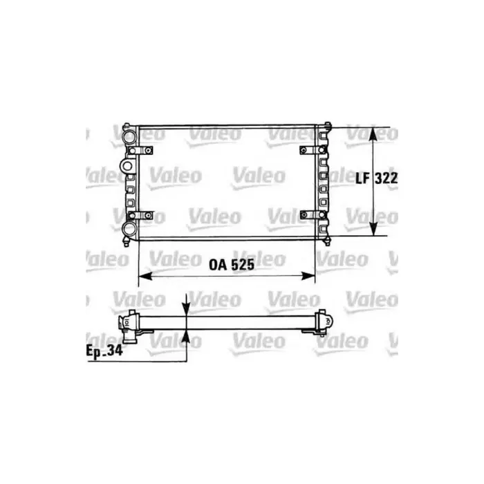 Valeo Radiatore Motore Seat Cordoba 1.4 Volkswagen Polo 1.4 96-99 Solo Oggi