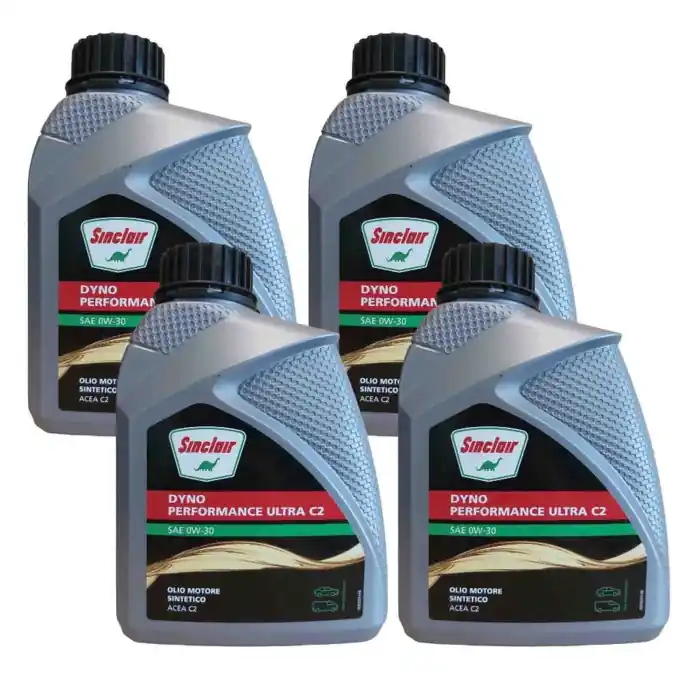 Fuchs Sinclair Olio Lubrificante Sae 0w30 Acea C2 Per Motori Diesel, Benzina Ed Ibridi Totalmente Sintetico. 4 Litri Professionale