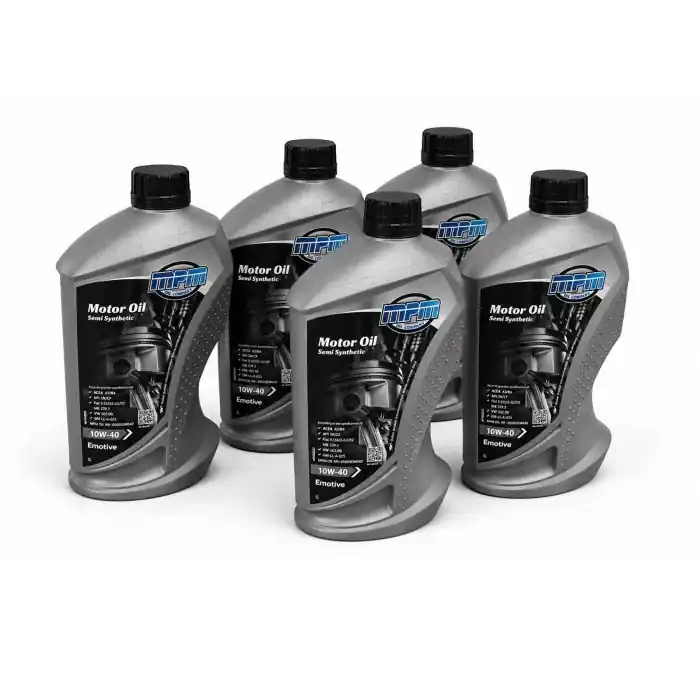 Direttamente Dal Produttore MPM 04000 Olio Motore 10W-40 Semi Sintetico ACEA A3-B4 API CF-SN Benzina Diesel GPL 1L - 5 PEZZI