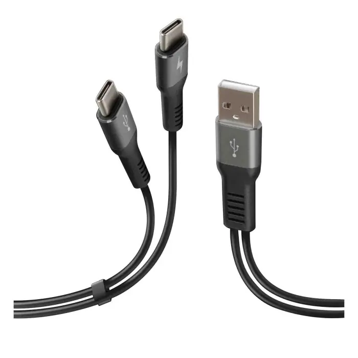 Popolare Cavo Con Doppio Connettore Usb Type C 100 Cm Nero Type C Cavi