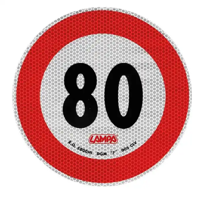 Contrassegno Limite Velocità 80 Km/h Contrassegni Targhe E Contrassegni Prezzo Ridotto