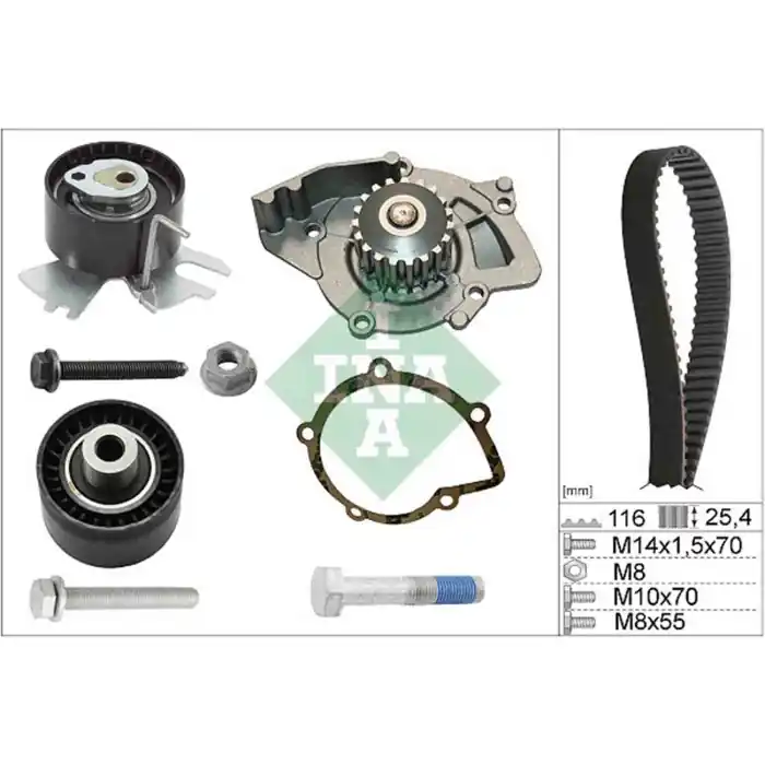 Novità Pompa acqua + Kit cinghie dentate 530 0558 31 SCHAEFFLER INA per PEUGEOT Citroen