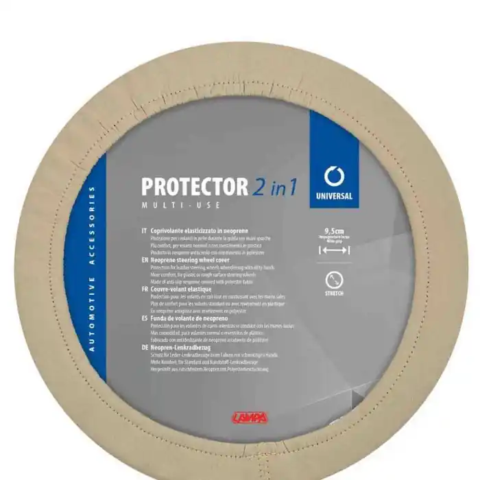 Protector 2 In 1 Coprivolante Elasticizzato In Poliestere Beige Coprivolanti Elasticizzati In Poliestere Promozione