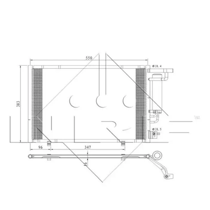 Condensatore, Climatizzatore 350396 NRF per FORD Esclusivo