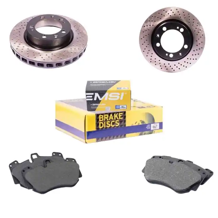 Kit Dischi E Pastiglie Freno 18mm Anteriori Mercedes-benz Classe S 2005-2013 S 350 S.f. Brembo Perforato/autoventilato Occasione Imperdibile